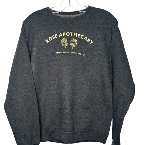 Rose Apothecary sweat shirt grey/ blue medium - Picture 1 of 5